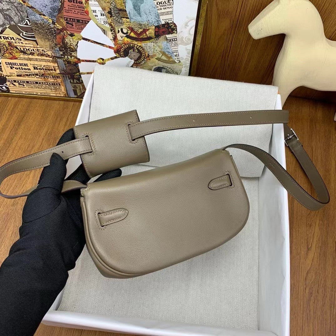 Hermès Kelly Moove Etoupe Swift Palladium Hardware