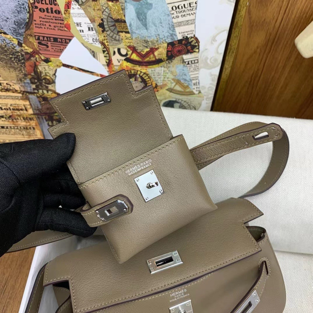 Hermès Kelly Moove Etoupe Swift Palladium Hardware