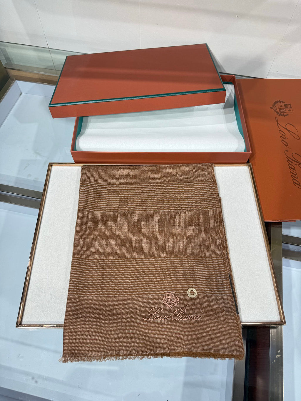 Loro Piana 100% Cashmere Striped Scarf – Three Colours Luxinvest Ltd