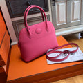 Hermes 8W Rose Azalee Bolide 27cm Bag Swift Leather