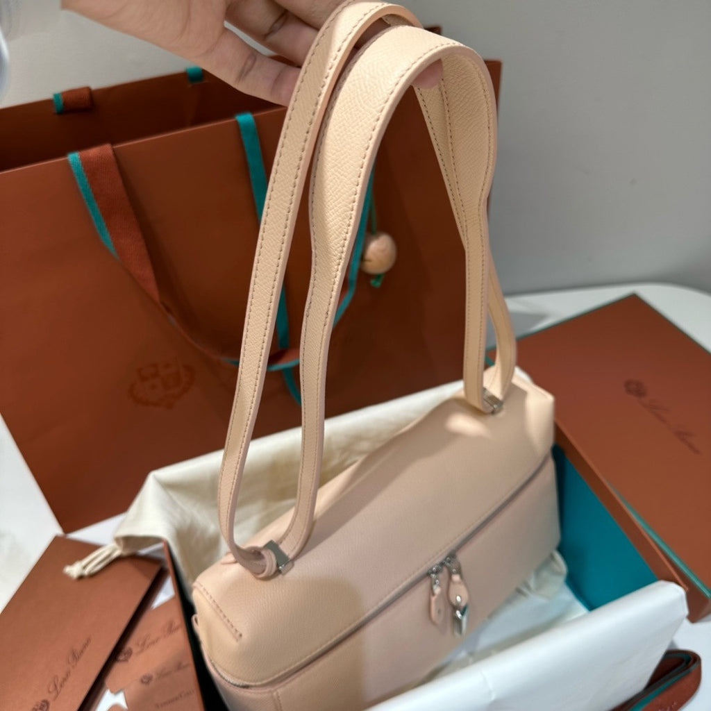 Loro Piana Extra Bag L27  Smooth Calfskin Light Mastic