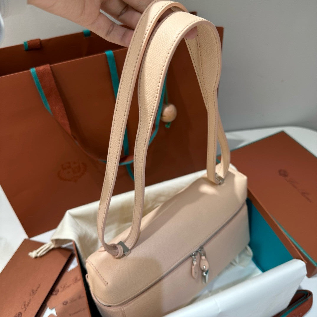 Loro Piana Extra Bag L27  Smooth Calfskin Light Mastic