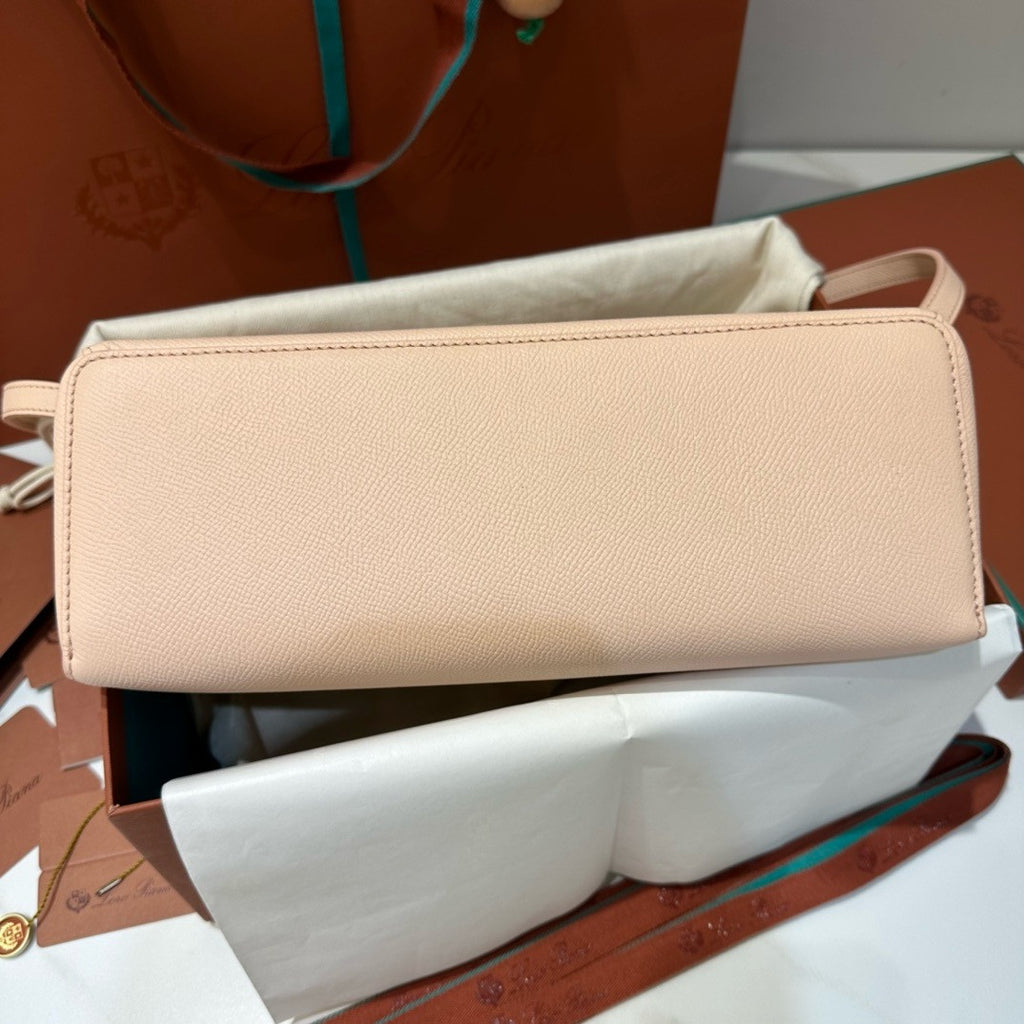 Loro Piana Extra Bag L27  Smooth Calfskin Light Mastic