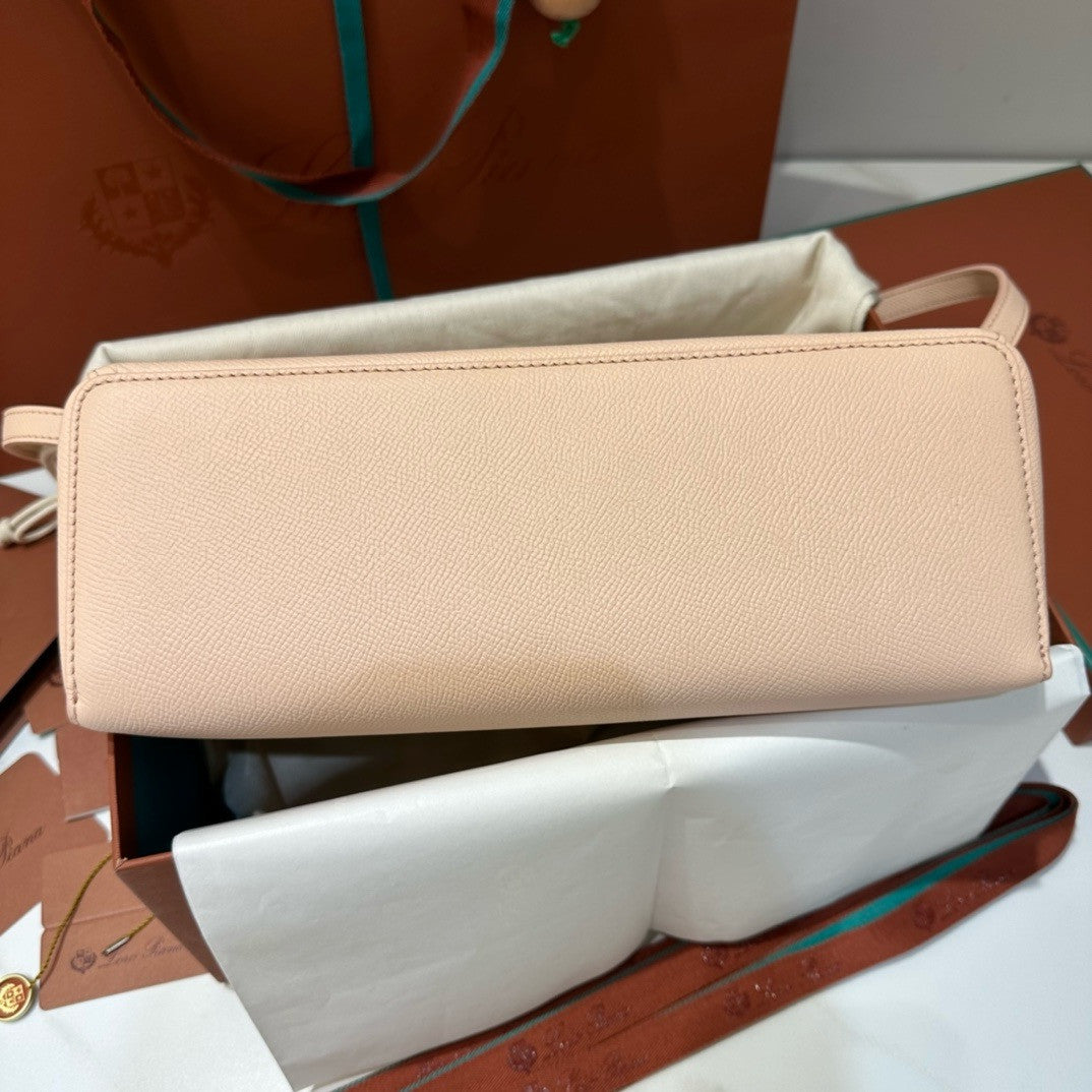 Loro Piana Extra Bag L27  Smooth Calfskin Light Mastic