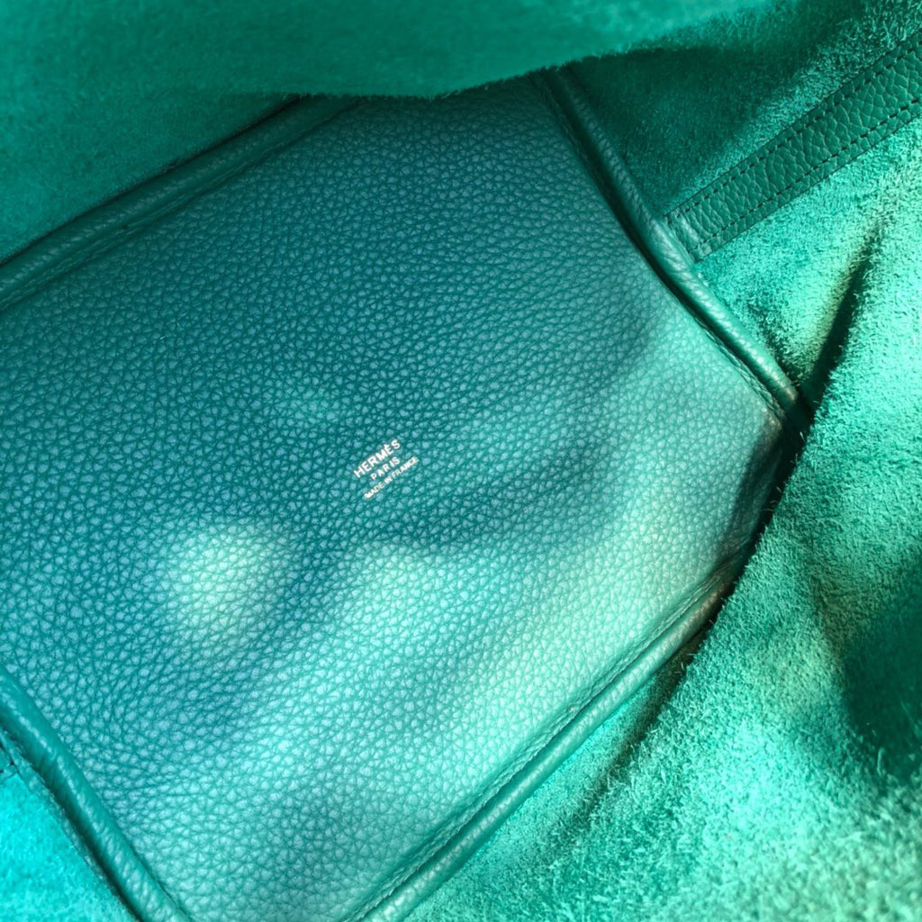 Hermes U4 Vert vertigao Picotin Lock MM Togo Leather Bag