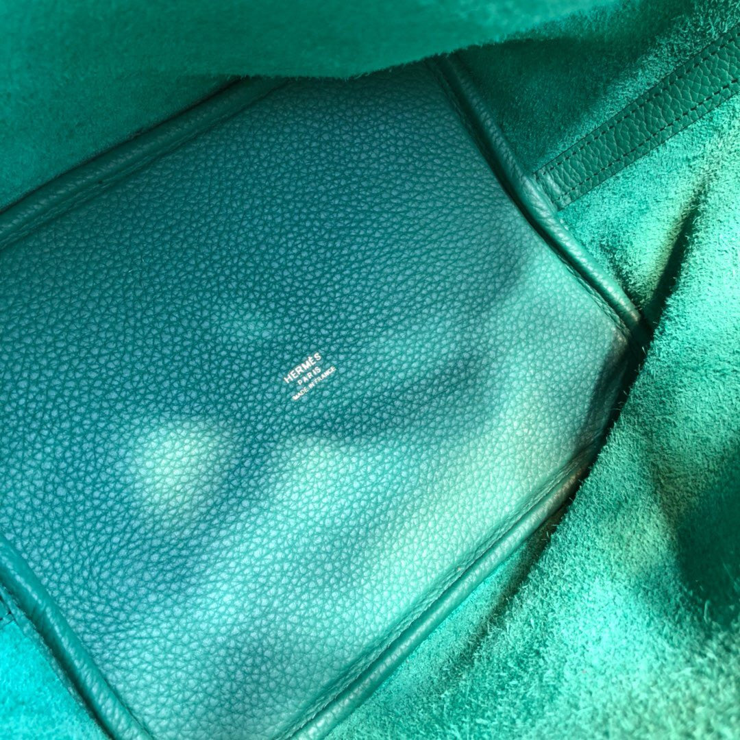 Hermes U4 Vert vertigao Picotin Lock MM Togo Leather Bag