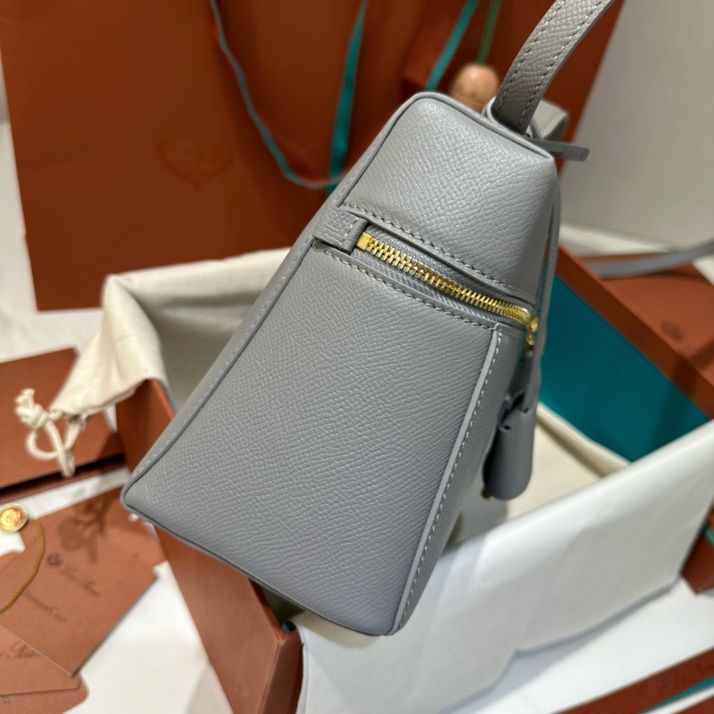 Loro Piana Extra Bag L27  Smooth Calfskin Grey