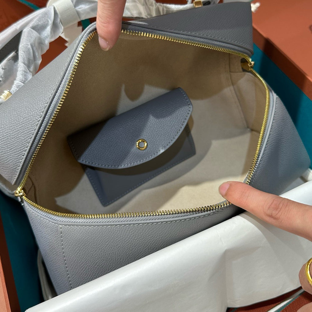 Loro Piana Extra Bag L27  Smooth Calfskin Grey
