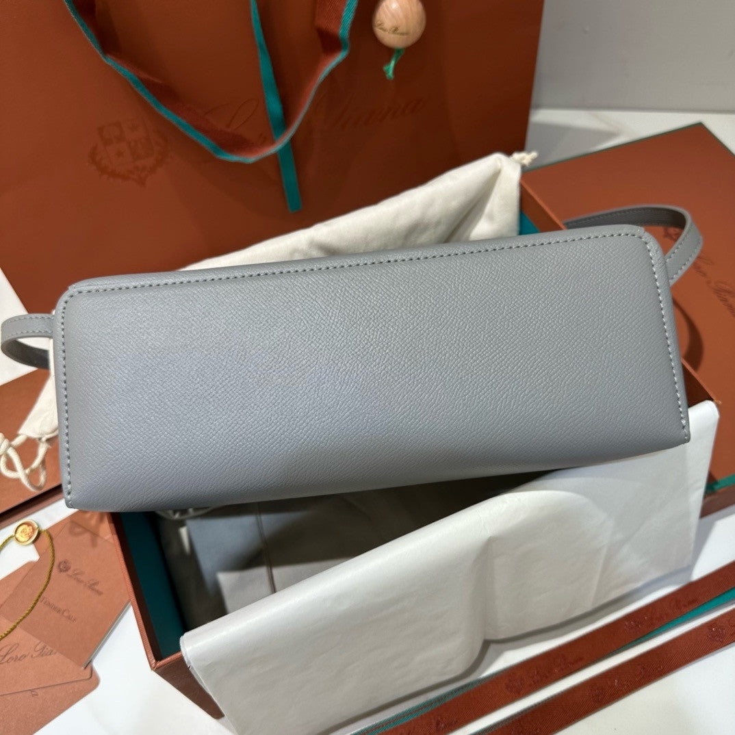 Loro Piana Extra Bag L27  Smooth Calfskin Grey