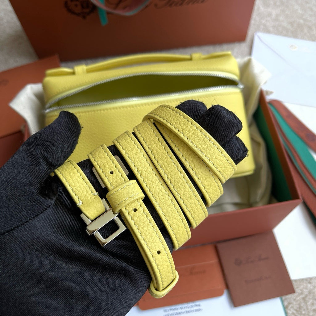 Loro Piana Extra Pocket L19  Grained Calfskin Yellow