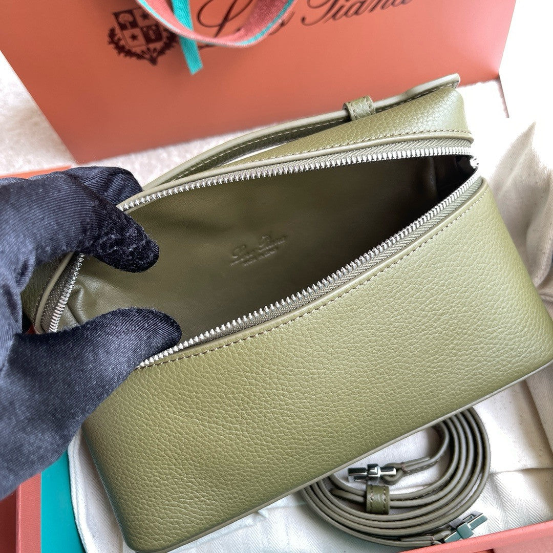Loro Piana Extra Pocket L19  Grained Calfskin Olive