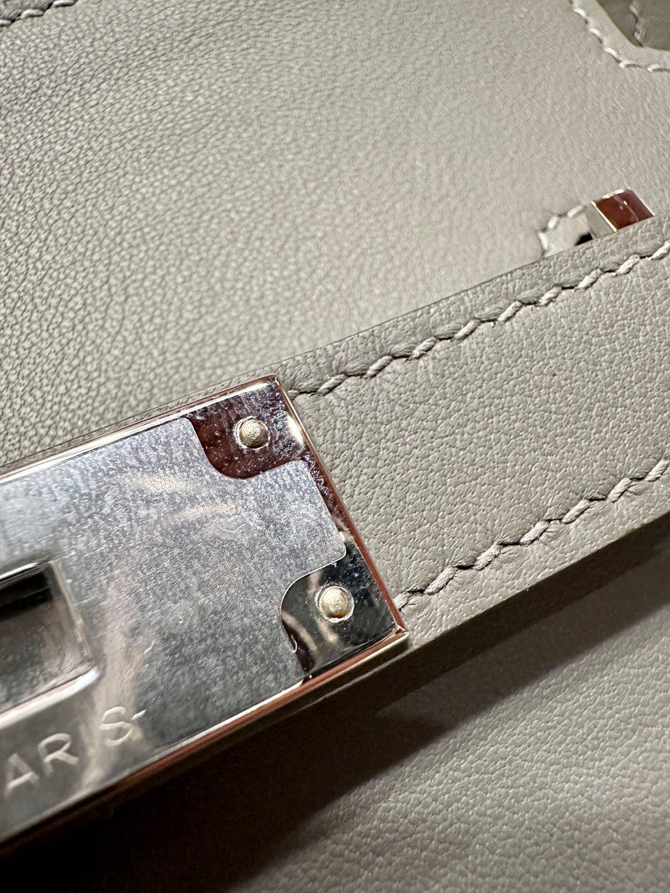 Hermès Jypsiere Mini Gris Meyer  Swift Palladium Hardware
