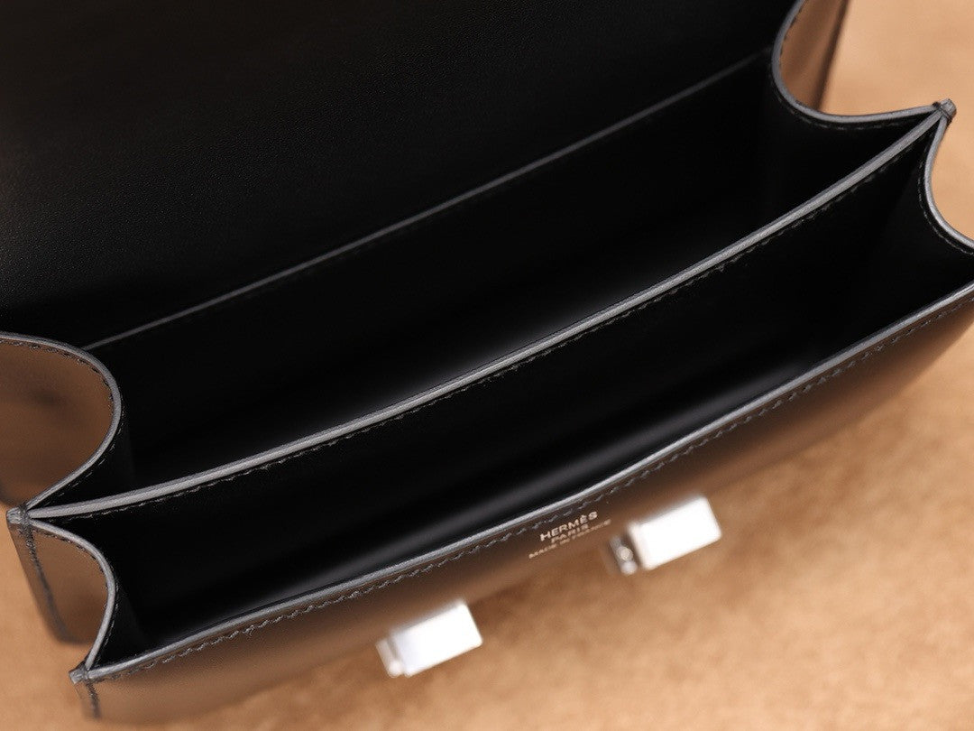 Hermes Constance 19 Mirror Black Box calf leather Palladium hardware