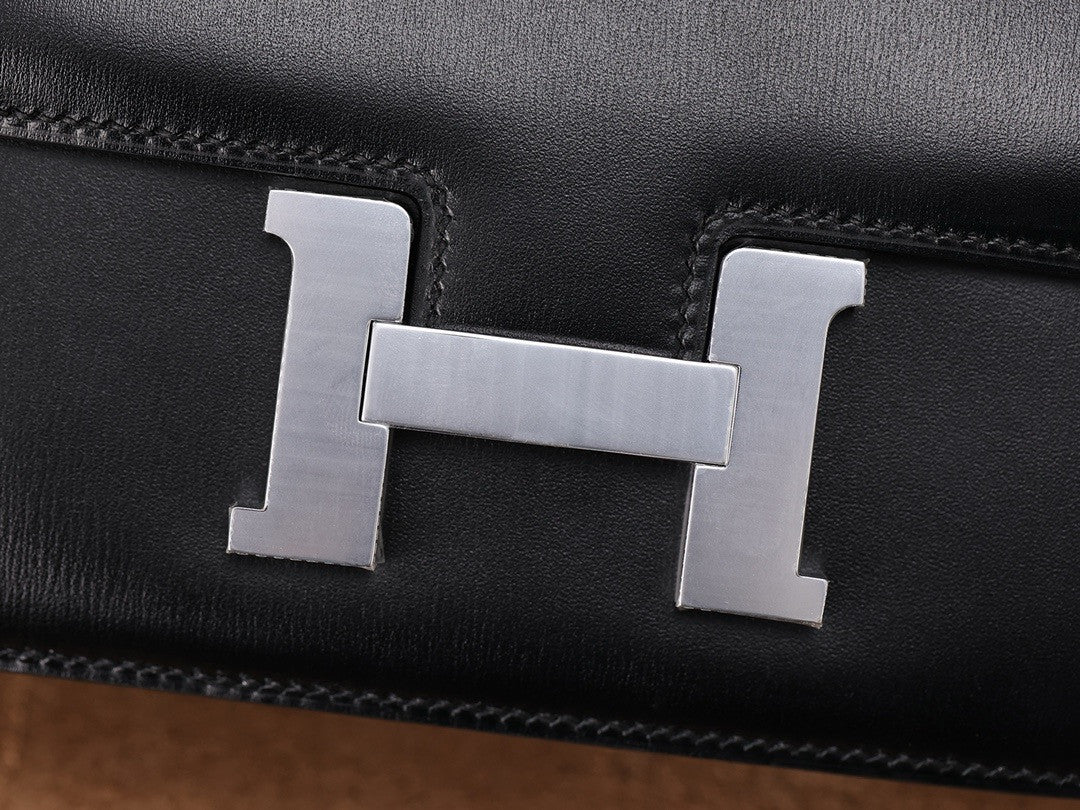 Hermes Constance 19 Mirror Black Box calf leather Palladium hardware
