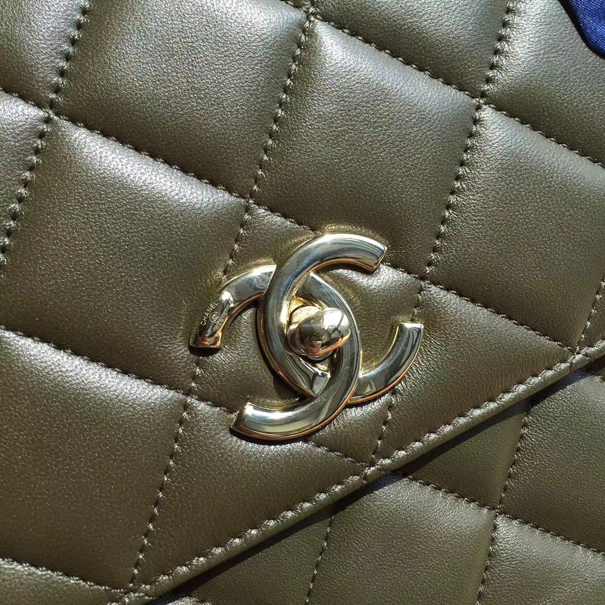 Chanel Flap Bag With Top Handle Green