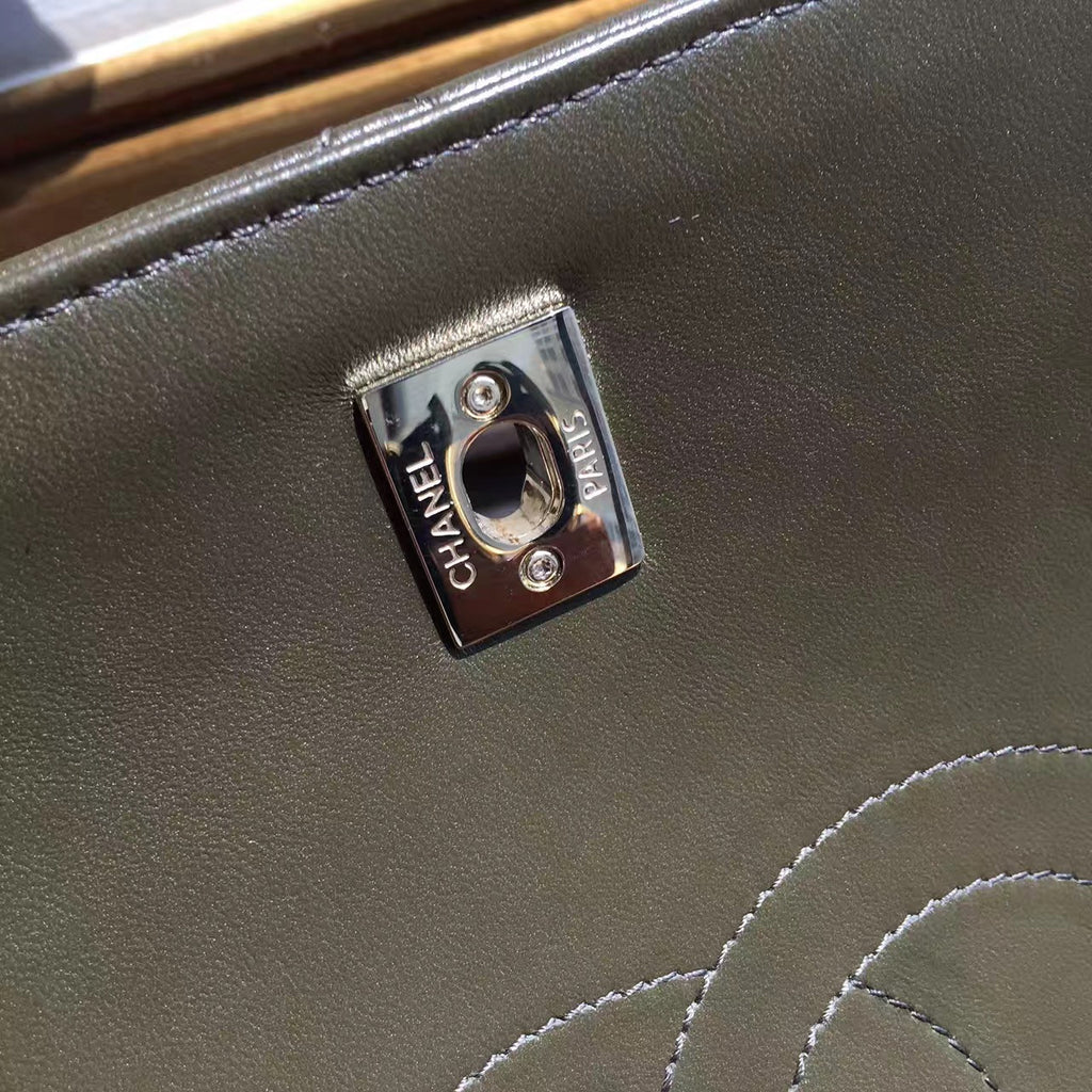 Chanel Flap Bag With Top Handle Green