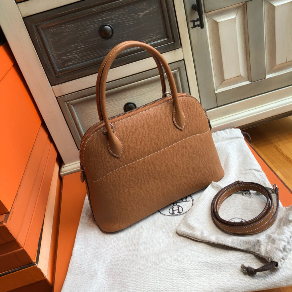 Hermes Gold Bolide 27cm Bag Epsom Leather