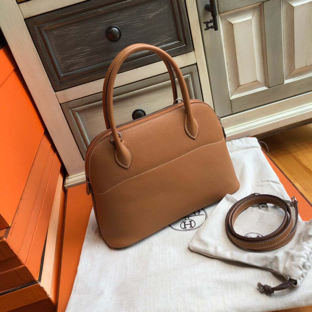 Hermes Gold Bolide 27cm Bag Epsom Leather