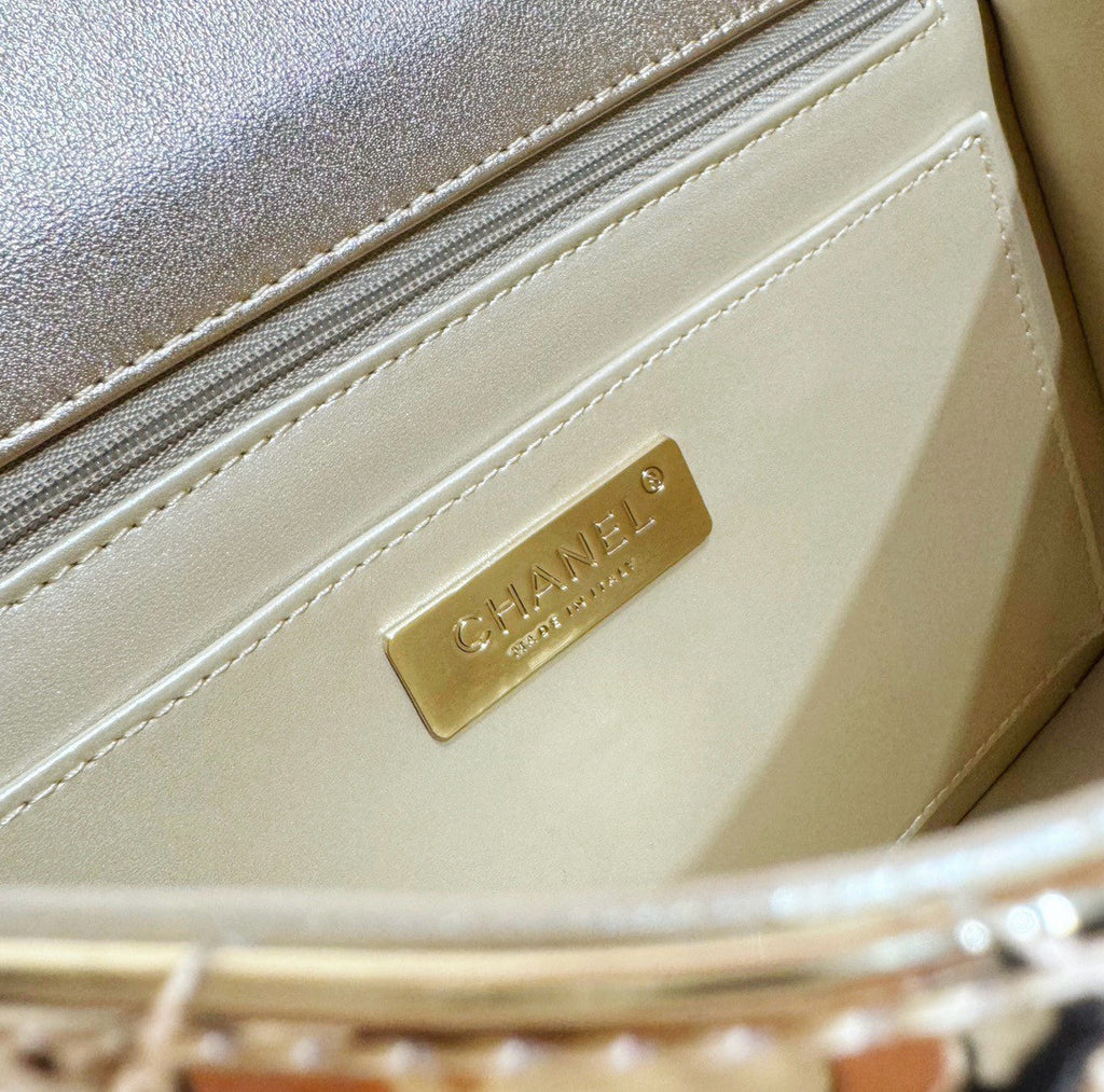 CHANEL BACKPACK & STAR COIN PURSE GOLD