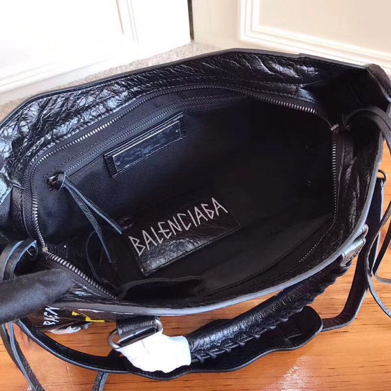 Balenciaga Women's Black Graffiti Classic City