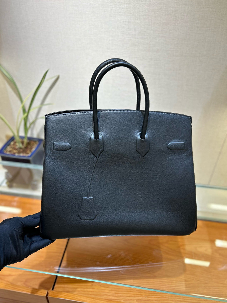 HERMÈS SHADOW BIRKIN 35 BLACK JPG EVERCALF LEATHER "INVERSE SHADOW" Hermes