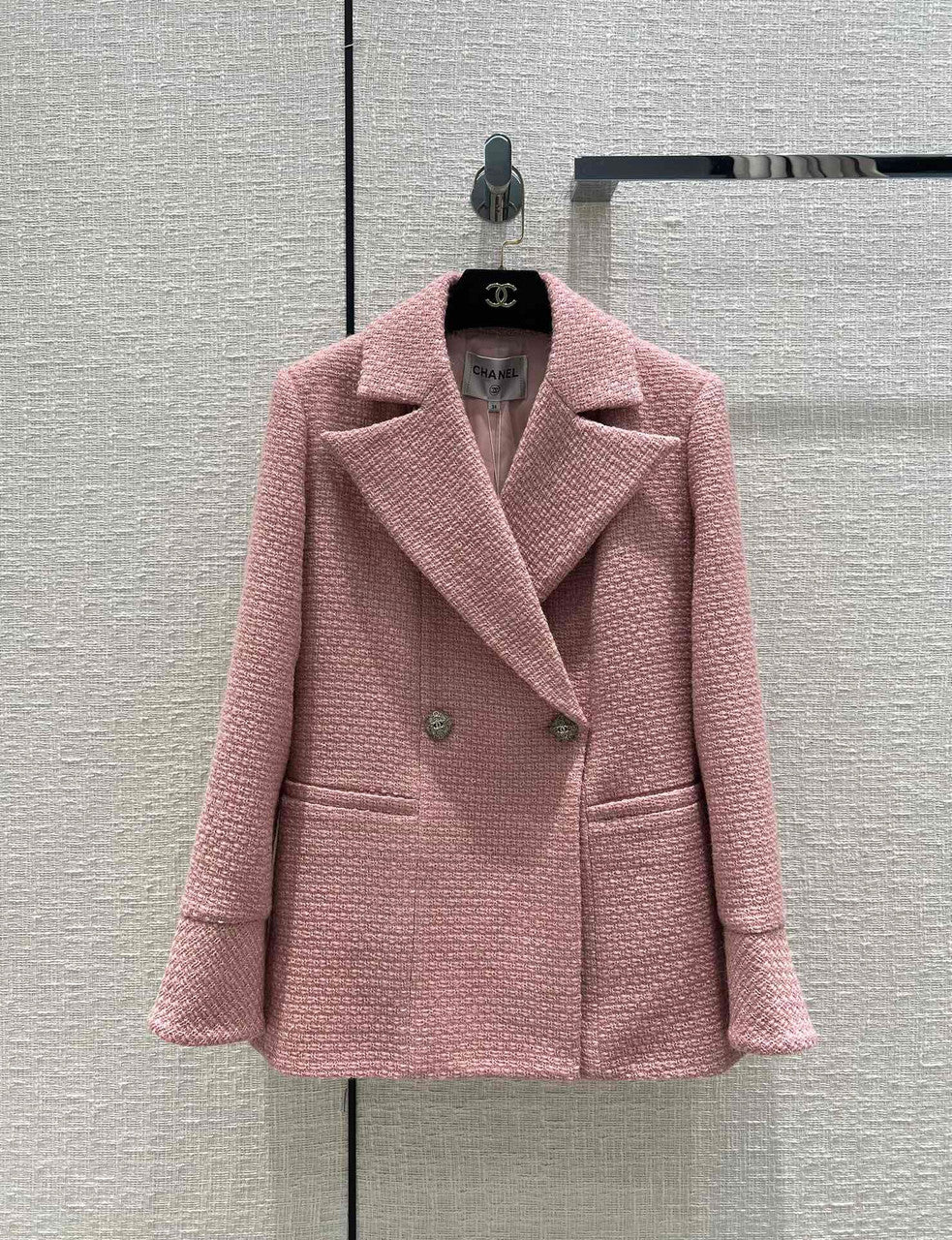 Chanel Wool Tweed Light Pink Jacket
