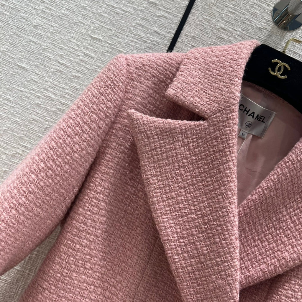 Chanel Wool Tweed Light Pink Jacket