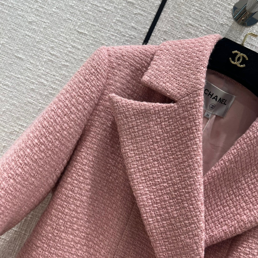 Chanel Wool Tweed Light Pink Jacket