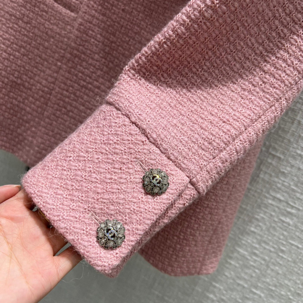 Chanel Wool Tweed Light Pink Jacket