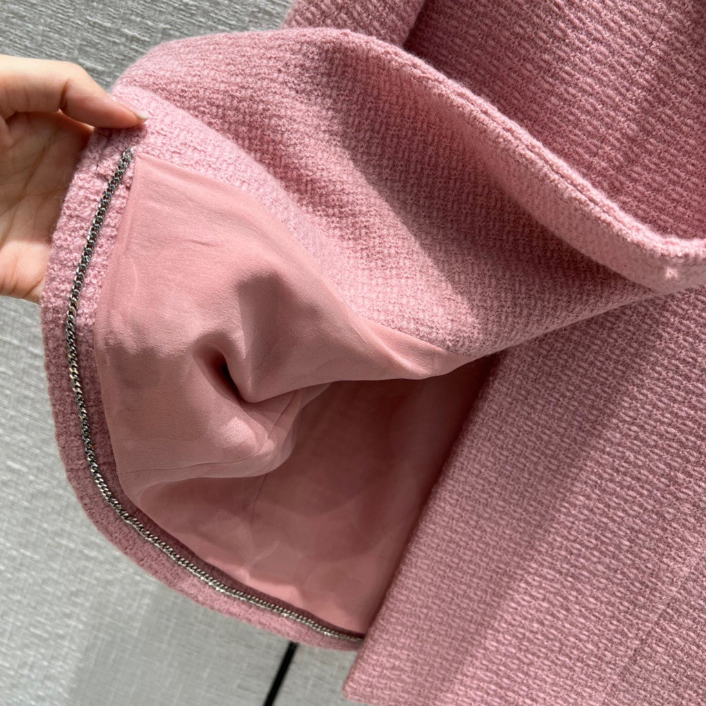 Chanel Wool Tweed Light Pink Jacket