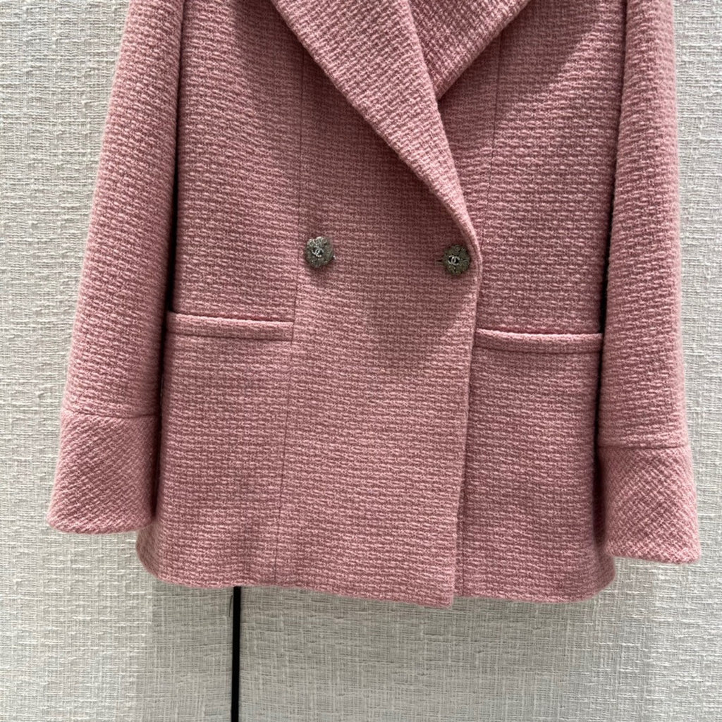 Chanel Wool Tweed Light Pink Jacket