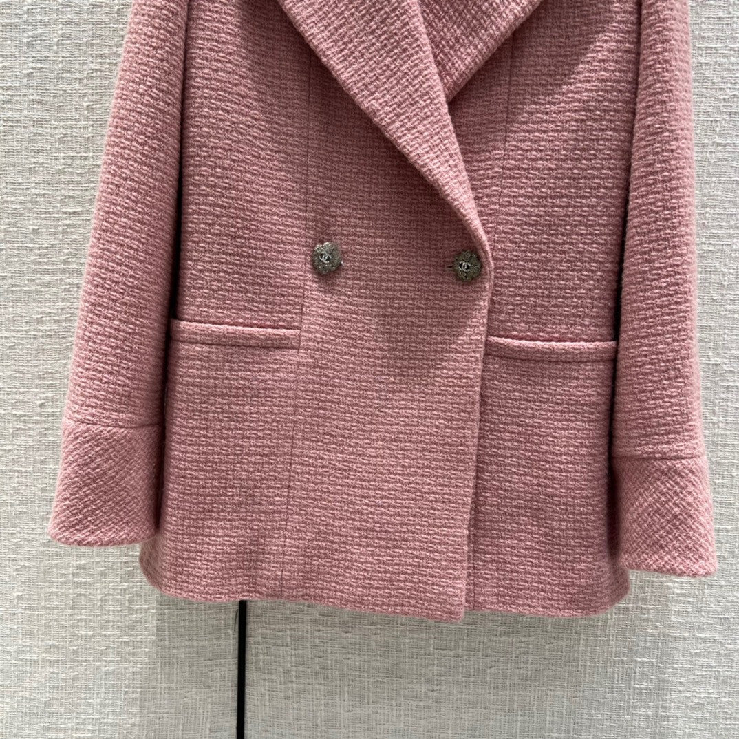 Chanel Wool Tweed Light Pink Jacket