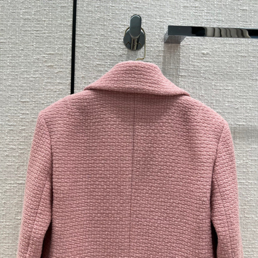 Chanel Wool Tweed Light Pink Jacket