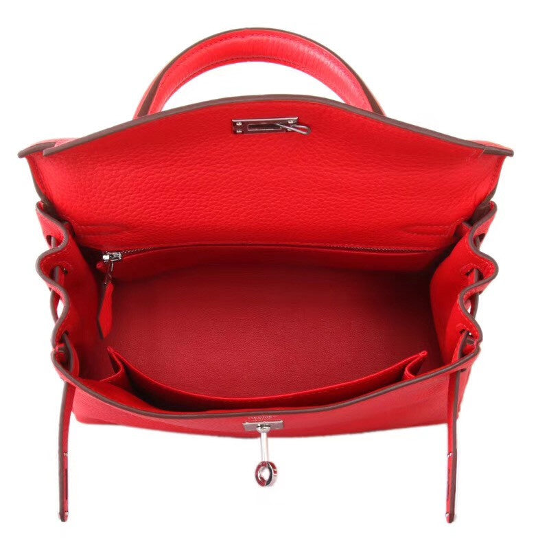 Hermès S5 Rouge Tomate  Kelly 32  Togo Palladium Hardware