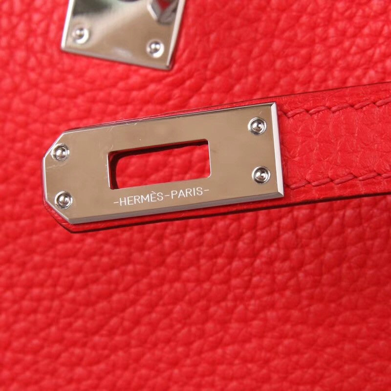 Hermès S5 Rouge Tomate  Kelly 32  Togo Palladium Hardware