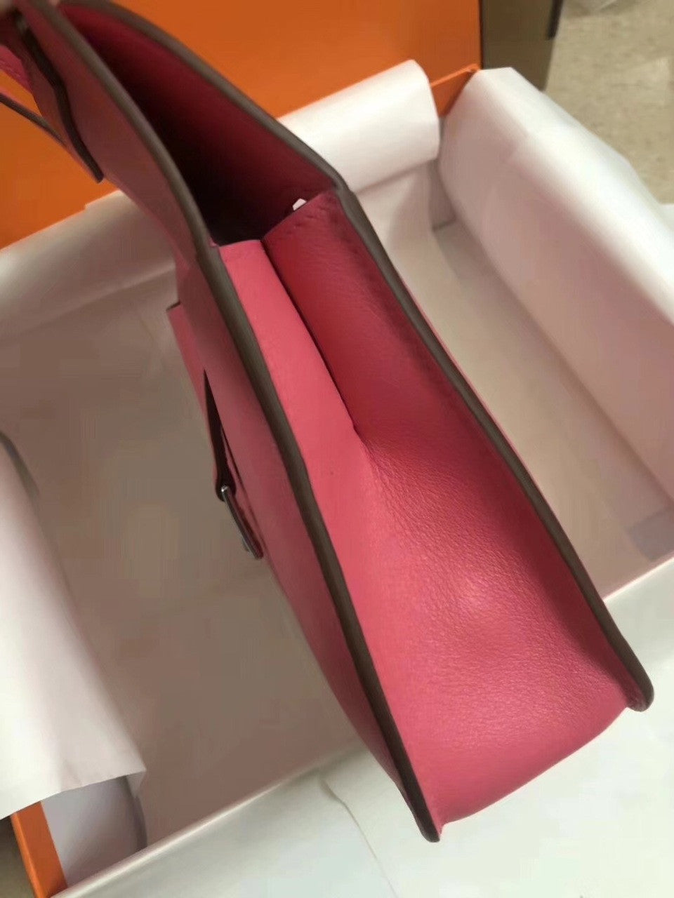 Hermes 8W Rose Azalee Halzan mini bag
