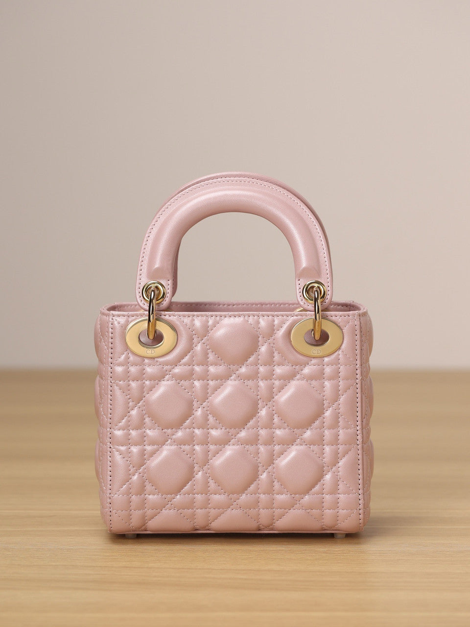 Christian Dior Mini Lady Dior Bag Pink Saddle Cannage Lambskin 2024