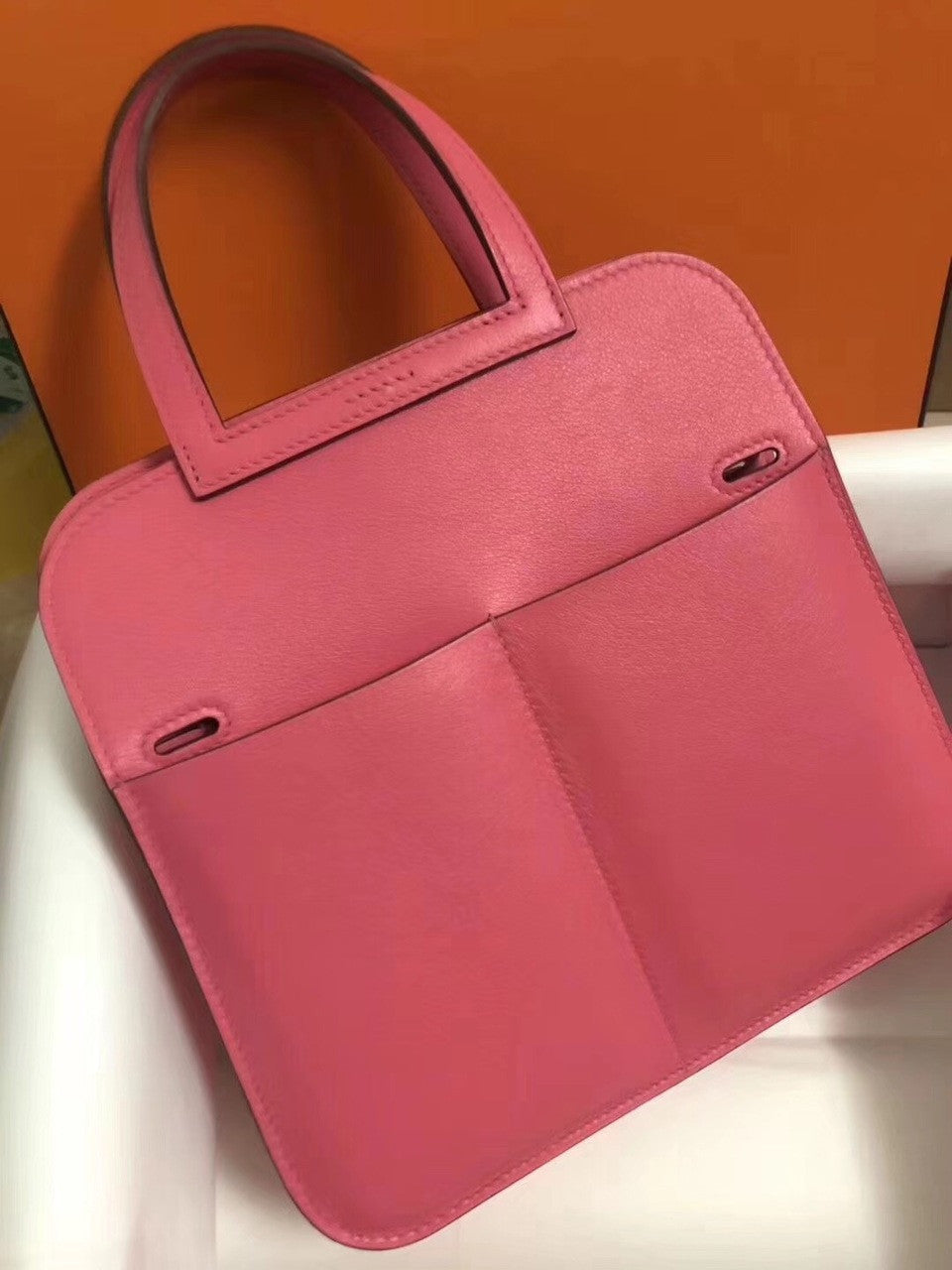 Hermes 8W Rose Azalee Halzan mini bag