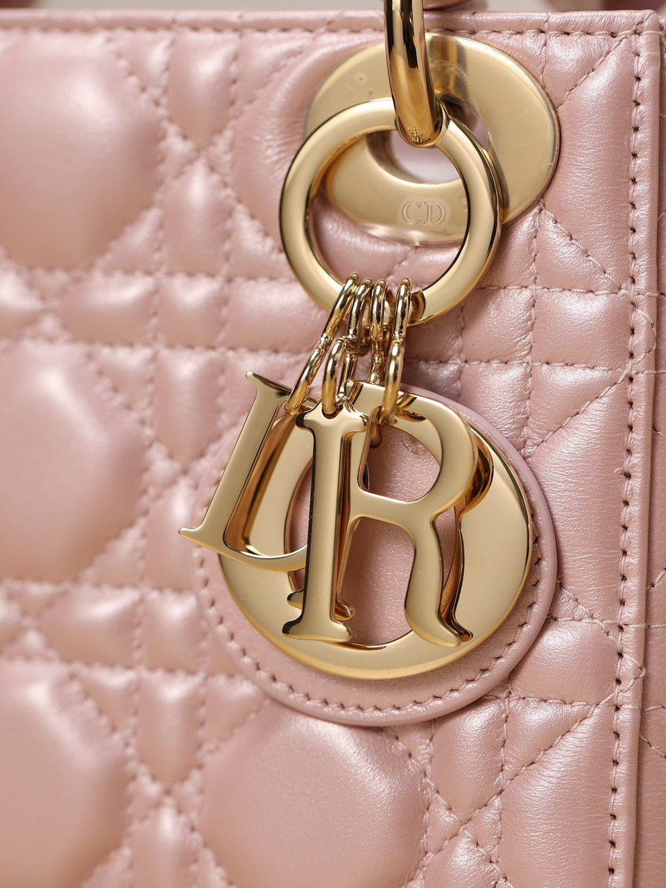 Christian Dior Mini Lady Dior Bag Pink Saddle Cannage Lambskin 2024