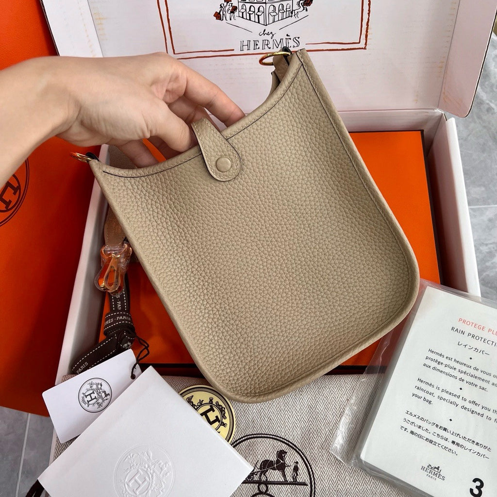 Hermès Evelyne Mini Bag Gris Tourterelle Taurillon Clemence Leather