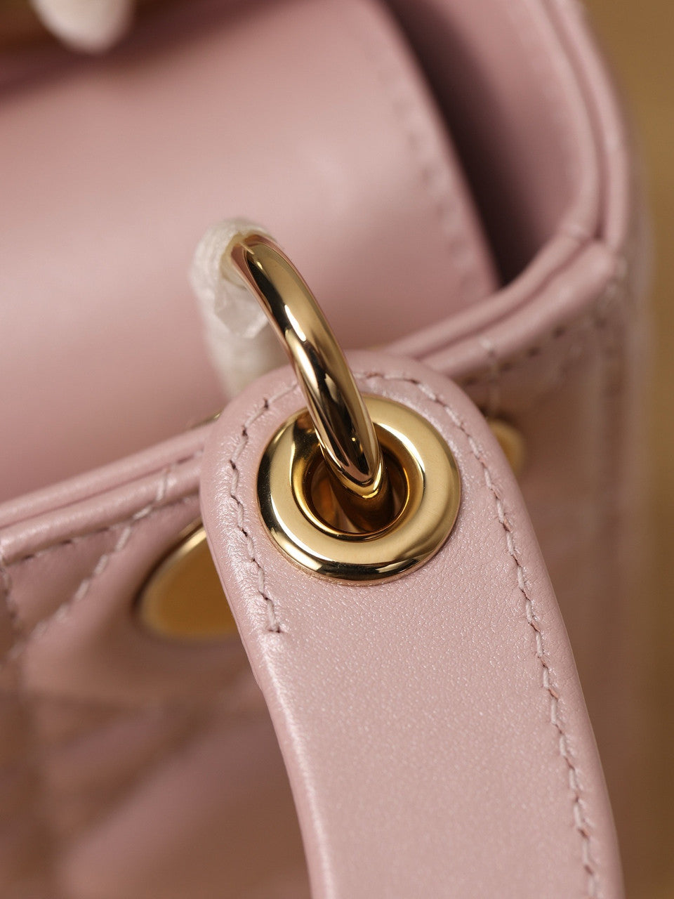 Christian Dior Mini Lady Dior Bag Pink Saddle Cannage Lambskin 2024