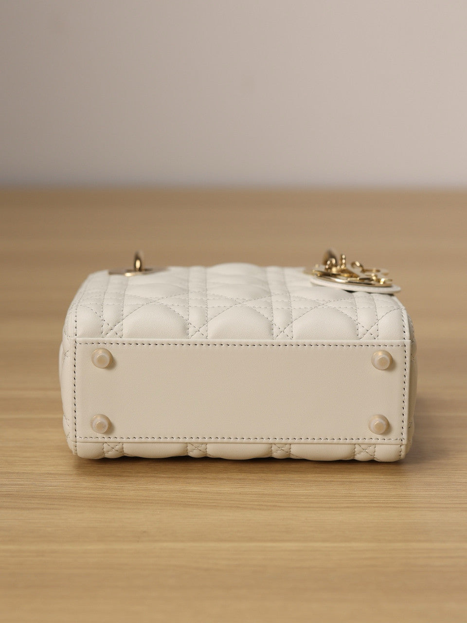 Christian Dior Mini Lady Dior Bag White Saddle Cannage Lambskin 2024