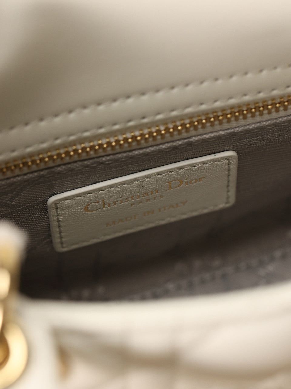 Christian Dior Mini Lady Dior Bag White Saddle Cannage Lambskin 2024
