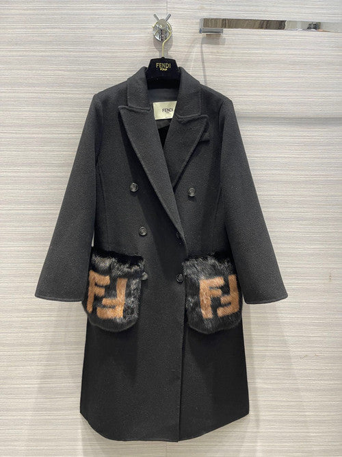 Fendi  Black wool coat