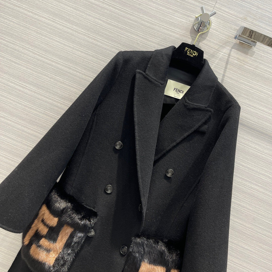 Fendi  Black wool coat