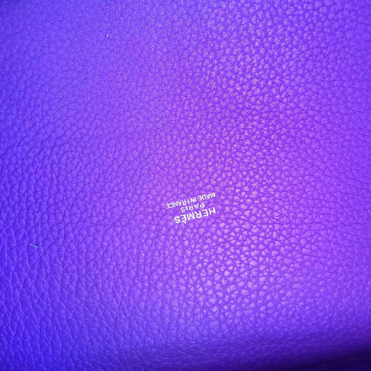 Hermes 9K Iris Picotin Lock MM Togo Leather Bag