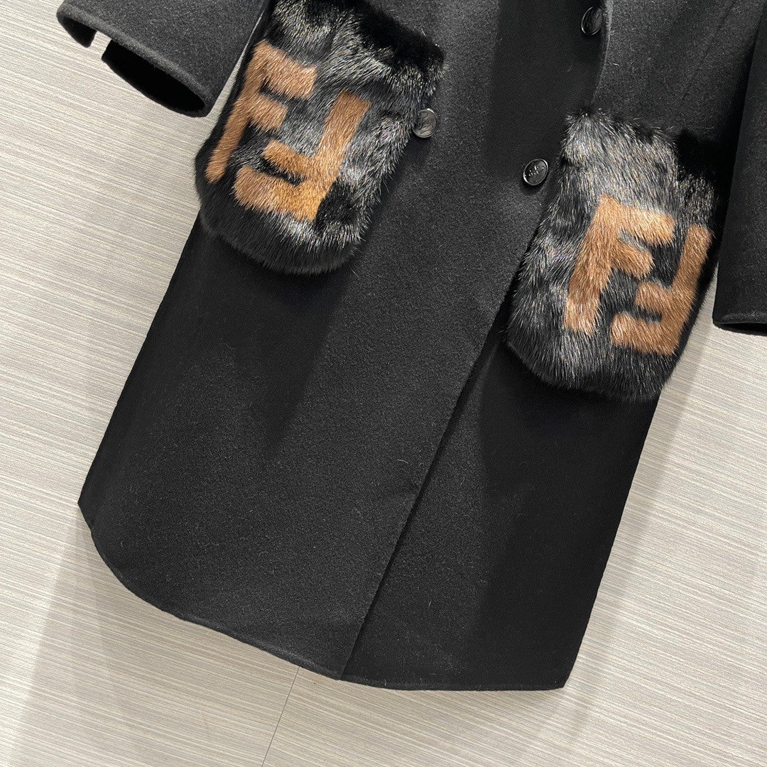 Fendi  Black wool coat
