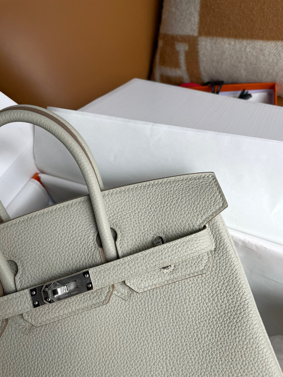 Hermes Gris Perle Birkin 25 cm Togo Palladium Hardware