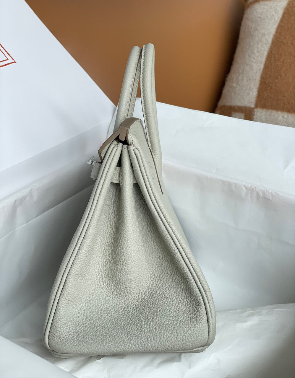 Hermes Gris Perle Birkin 25 cm Togo Palladium Hardware