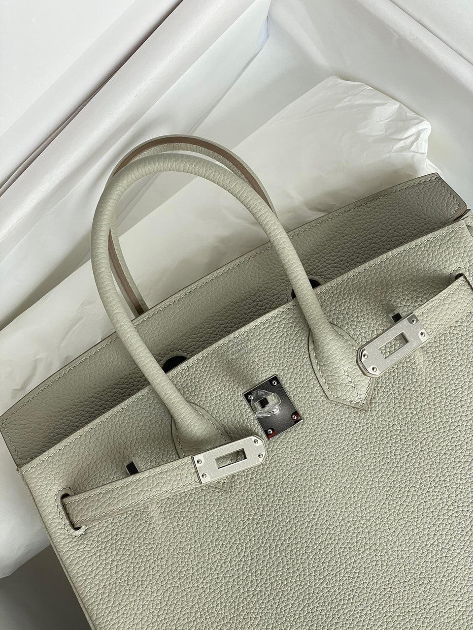 Hermes Gris Perle Birkin 25 cm Togo Palladium Hardware